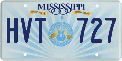 MS license plate HVT727
