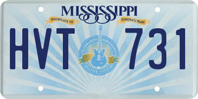 MS license plate HVT731