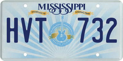 MS license plate HVT732