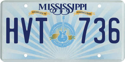MS license plate HVT736