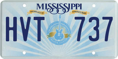MS license plate HVT737