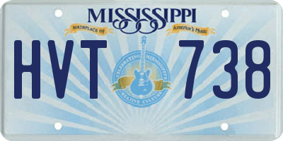 MS license plate HVT738