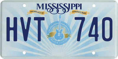 MS license plate HVT740