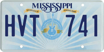 MS license plate HVT741
