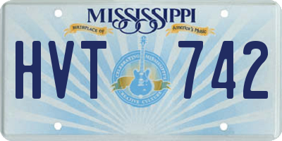 MS license plate HVT742