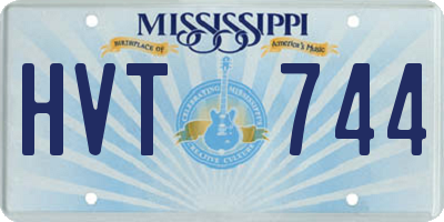 MS license plate HVT744