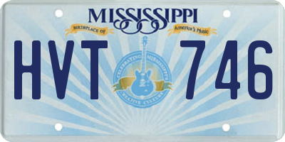 MS license plate HVT746