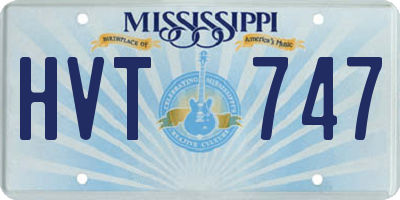 MS license plate HVT747