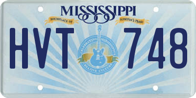 MS license plate HVT748