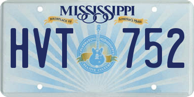 MS license plate HVT752