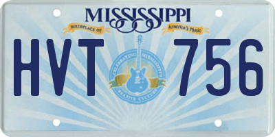 MS license plate HVT756