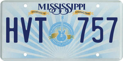 MS license plate HVT757