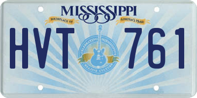 MS license plate HVT761