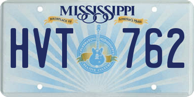 MS license plate HVT762