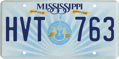 MS license plate HVT763