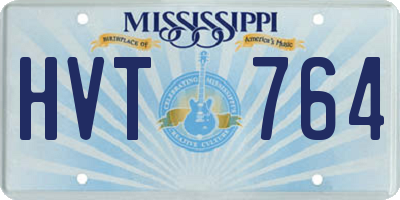 MS license plate HVT764