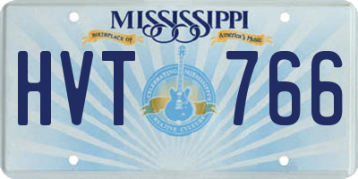 MS license plate HVT766