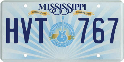 MS license plate HVT767