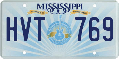MS license plate HVT769