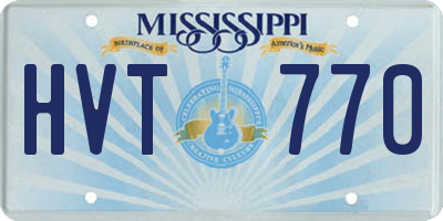 MS license plate HVT770
