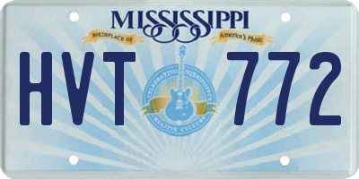 MS license plate HVT772