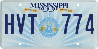MS license plate HVT774