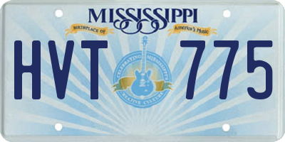 MS license plate HVT775