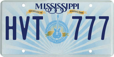 MS license plate HVT777