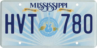 MS license plate HVT780