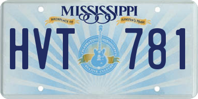 MS license plate HVT781