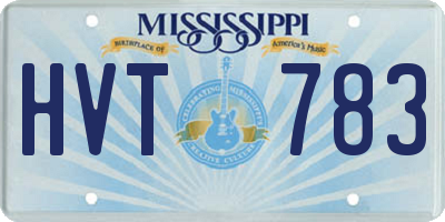 MS license plate HVT783