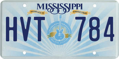 MS license plate HVT784