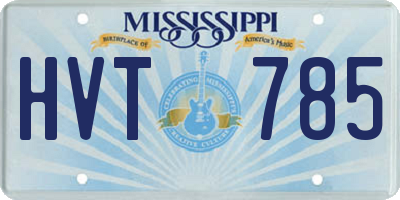 MS license plate HVT785