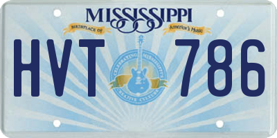 MS license plate HVT786