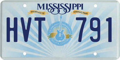 MS license plate HVT791