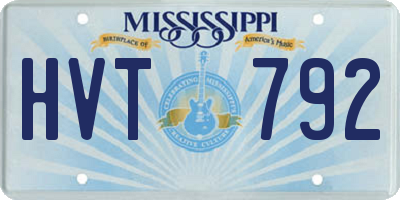 MS license plate HVT792