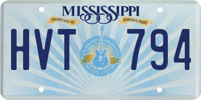 MS license plate HVT794