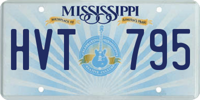 MS license plate HVT795