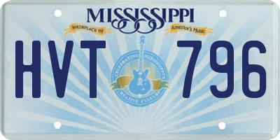 MS license plate HVT796