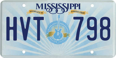 MS license plate HVT798