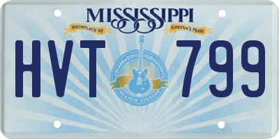 MS license plate HVT799