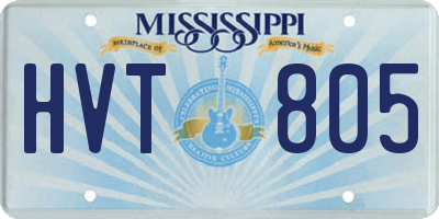 MS license plate HVT805