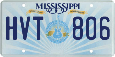 MS license plate HVT806