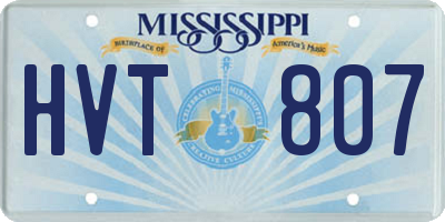 MS license plate HVT807