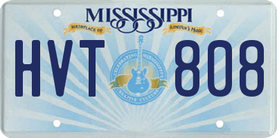 MS license plate HVT808