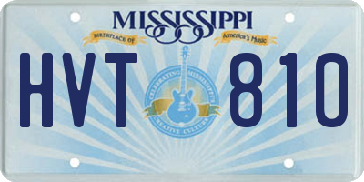 MS license plate HVT810