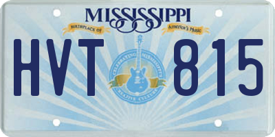 MS license plate HVT815