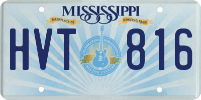 MS license plate HVT816