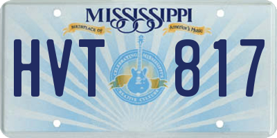 MS license plate HVT817