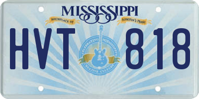 MS license plate HVT818